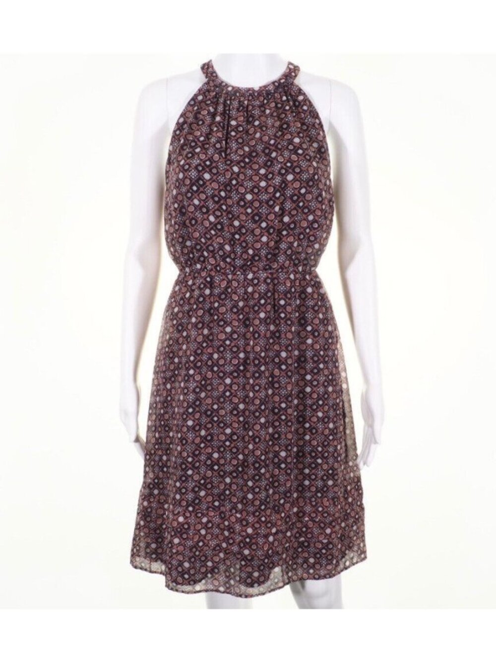 Ann Taylor Loft Dress Size 4 Geometric Sleeveless A-Line